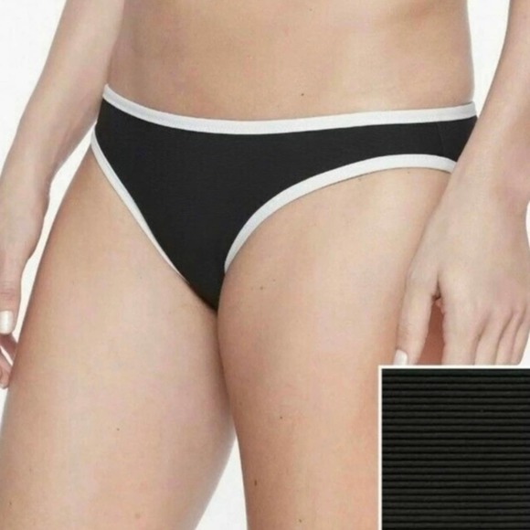 Athleta Other - ATHLETA Clean Medium Bound Black and White Bikini Bottom Size Large